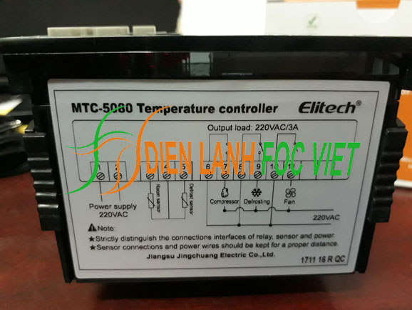 Bộ điều khiển nhiệt độ kho lạnh Elitech MTC-5080