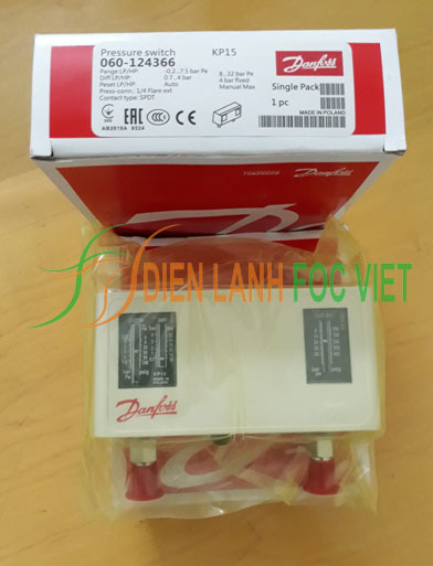 Rơ le áp suất kép Danfoss KP15
